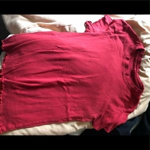 Red brandy frill tee